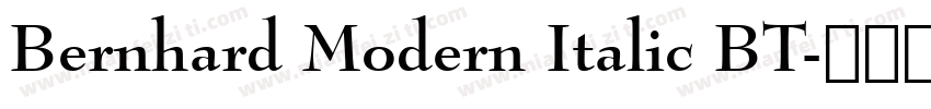 Bernhard Modern Italic BT字体转换